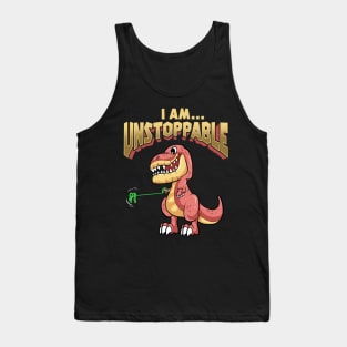 Cute & Funny T-Rex I Am Unstoppable Dinosaur Tank Top